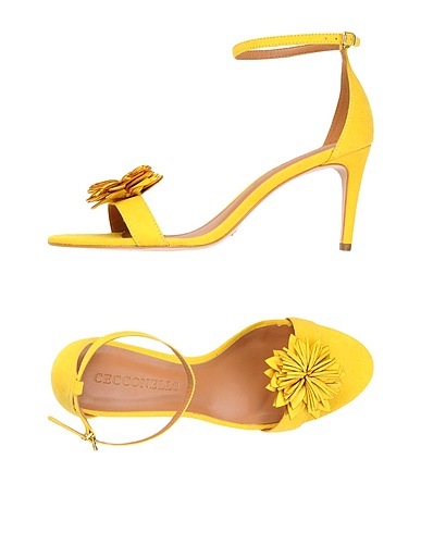 CECCONELLO Sandales Jaune Fibres textiles
