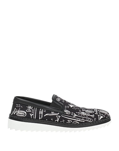 DOLCE&GABBANA Sneakers Black 65% Cotton, 35% Calfskin