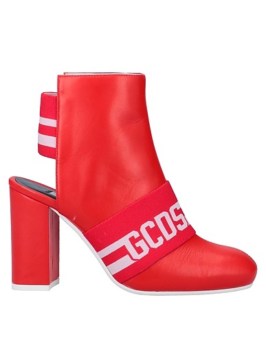 GCDS Ankle boot _WH, SABOT 01 WHITE
 Red Leather, Textile fibers