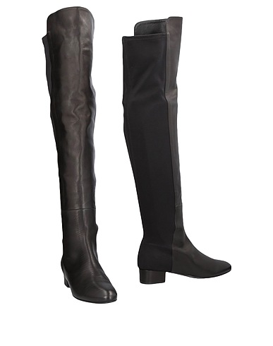 MARC ELLIS Boots Black Soft Leather, Textile fibres