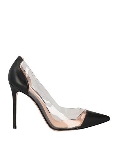 GIANVITO ROSSI Décolleté Nero Pelle di vitello, PVC - Polivinilcloruro