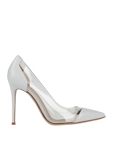 GIANVITO ROSSI FOOTWEAR White Calfskin, PVC - Polyvinyl chloride