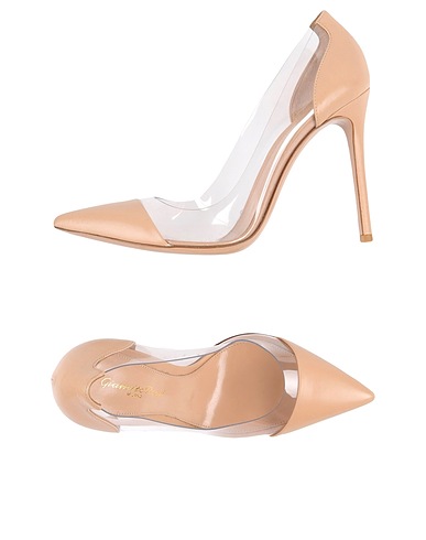 GIANVITO ROSSI Court Beige Calfskin, PVC - Polyvinyl chloride