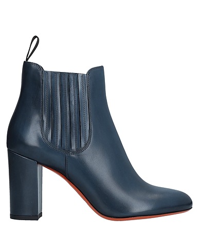 SANTONI Ankle boot Slate blue Soft Leather