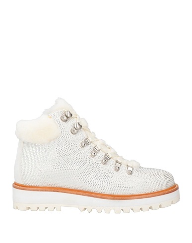 LOLA CRUZ Stiefelette Weiß Leder, Schaffell