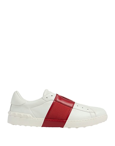 VALENTINO GARAVANI Sneakers Red Leather, Elastic fibres