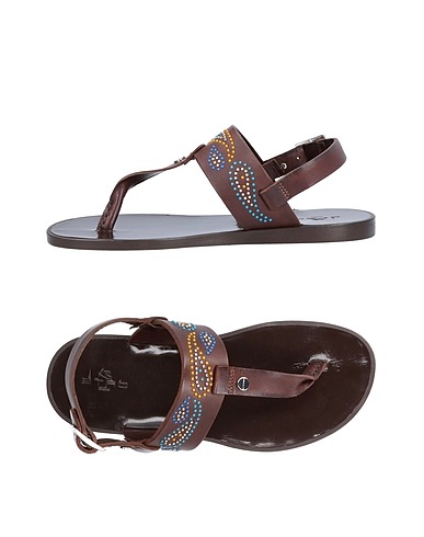 ETRO Flip flops Dark brown Calfskin