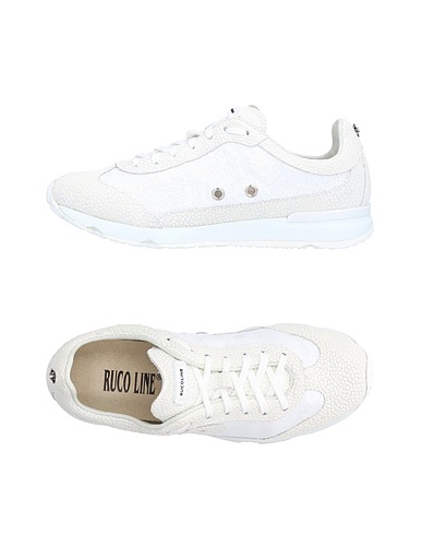 RUCOLINE Sneakers White Leather, Textile fibres