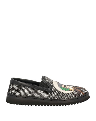 DOLCE&GABBANA Sneakers Grey 64% Virgin Wool, 36% Calfskin