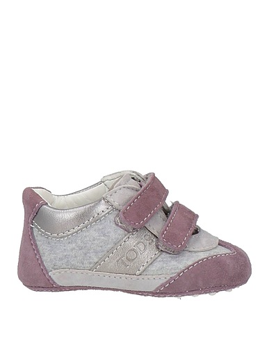 TOD'S Newborn shoes Purple Textile fibres, Leather