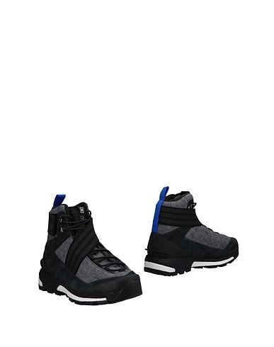 ADIDAS Ankle boot Grey Soft Leather, Textile fibres, Stretch fibres