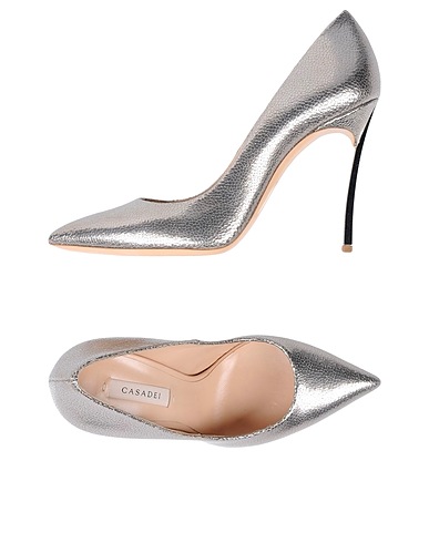 CASADEI Pump Silver Soft Leather