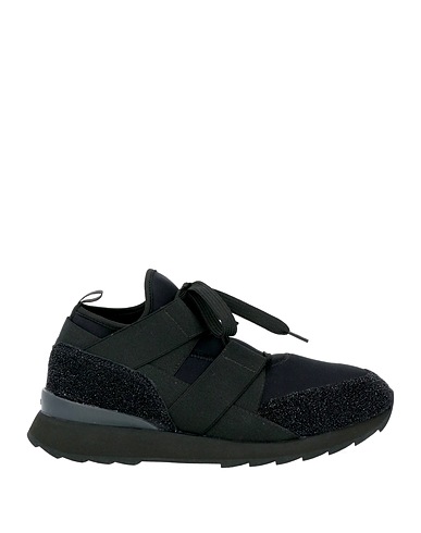 HOGAN Sneakers Black Leather, Textile fibres