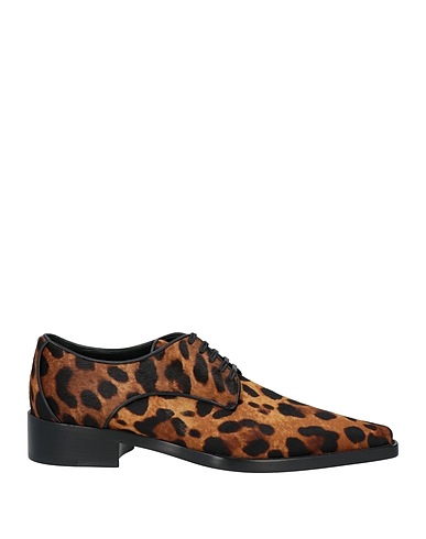 DOLCE&GABBANA Laced shoes Sand 80% Calfskin, 20% Lambskin