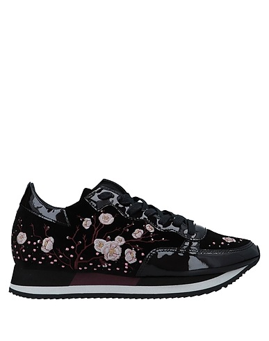PHILIPPE MODEL Sneakers Black Leather, Textile fibers