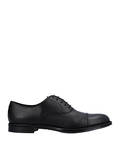 DOUCAL'S Laced shoes Black Calfskin