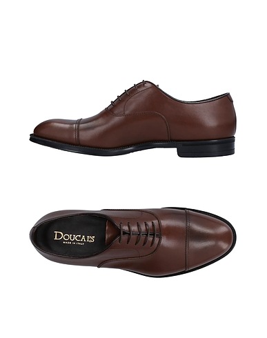 DOUCAL'S Laced shoes Brown Calfskin