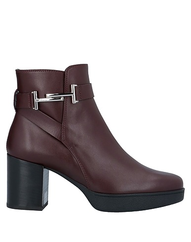 TOD'S Ankle boot Burgundy Leather