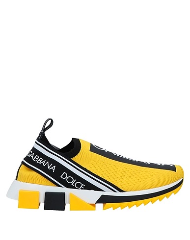 DOLCE&GABBANA Sneakers Yellow 70% Polyamide, 20% Elastane, 5% Cotton, 3% Viscose, 2% Other Fibres