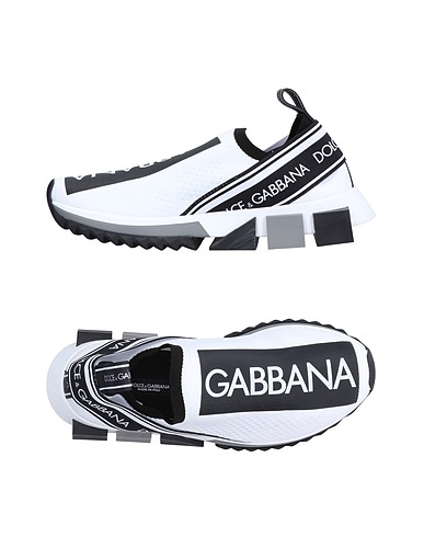 DOLCE&GABBANA Sneakers Bianco 70% Poliammide, 20% Elastan, 5% Cotone, 3% Viscosa, 2% Altre Fibre
