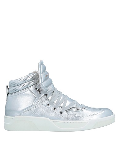 DOLCE&GABBANA Sneakers Silver 59% Lambskin, 41% Calfskin