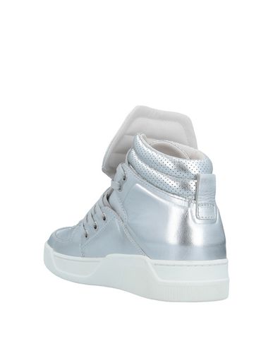 Shop Dolce & Gabbana Man Sneakers Silver Size 9 Lambskin, Calfskin