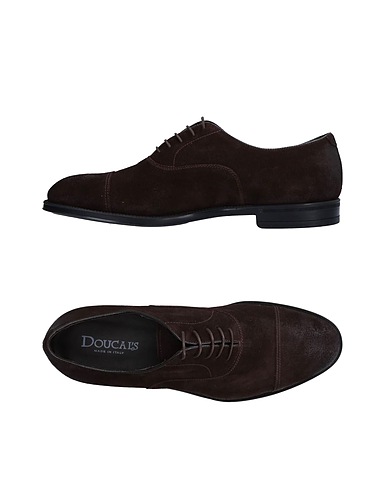 DOUCAL'S Laced shoes Dark brown Soft Leather