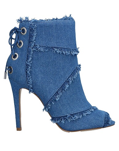 GUESS Ankle boot Blue Textile fibres