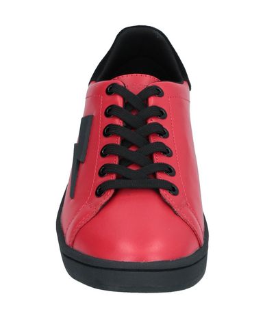 Shop Neil Barrett Woman Sneakers Red Size 8 Soft Leather