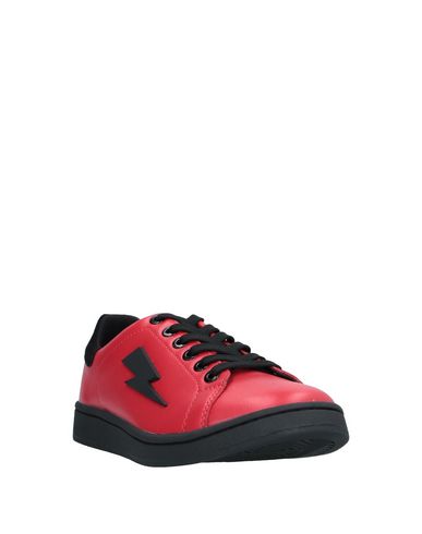 Shop Neil Barrett Woman Sneakers Red Size 8 Soft Leather