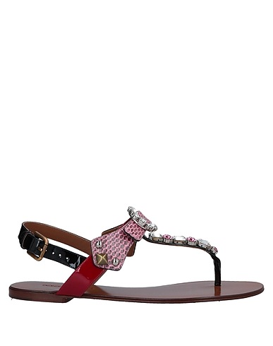 DOLCE&GABBANA Infradito Rosa 60% Ayers, 40% Pelle di vitello