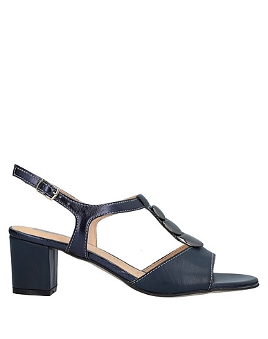 MELLUSO Sandals Midnight blue Textile fibres