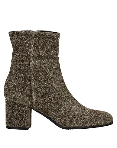VIA ROMA 15 Stiefelette Gold Leder