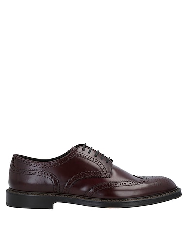 DOUCAL'S Laced shoes Burgundy 100% Calfskin