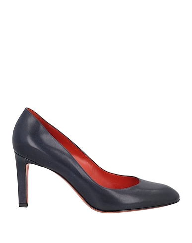 SANTONI Court Navy blue Leather