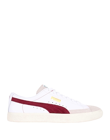 PUMA Sneakers Basket 90680 -Pomegranate
 White Soft Leather