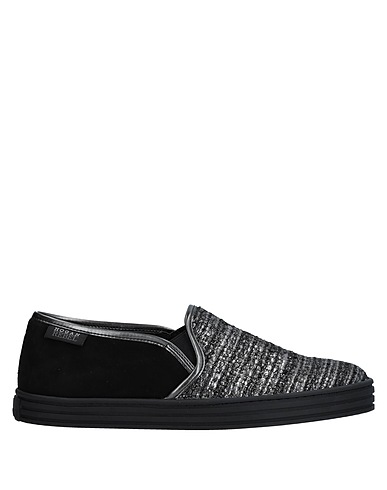 HOGAN REBEL Sneakers Black Soft Leather, Textile fibers