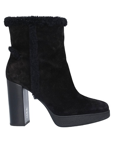 TOD'S Stiefelette Schwarz Leder, Lamm-Shearling
