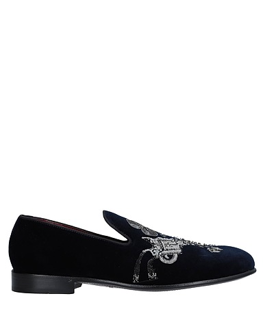DOLCE & GABBANA Loafers Midnight blue 100% Cotton