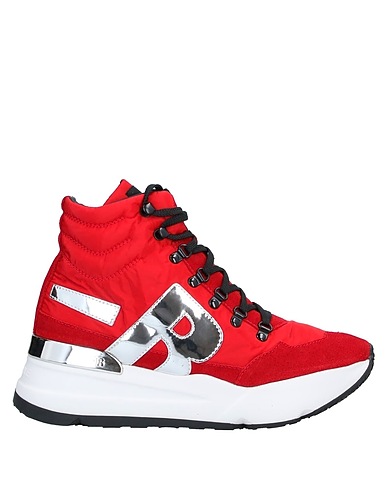 RUCOLINE Sneakers Red Textile fibers, Leather