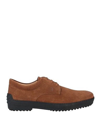 TOD'S Laced shoes Khaki Leather