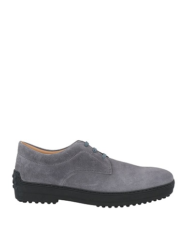 TOD'S Laced shoes Grey Leather