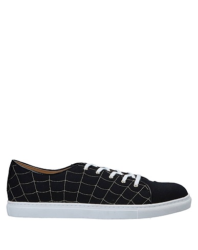 CHARLOTTE OLYMPIA Sneakers Black Leather, Textile fibers