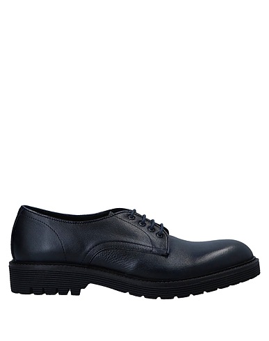 TRUSSARDI COLLECTION Laced shoes Midnight blue Leather