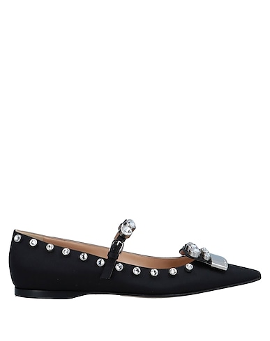 SERGIO ROSSI Ballerinas Schwarz Gewebefasern