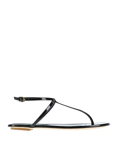 SERGIO ROSSI Flip flops Black Calfskin