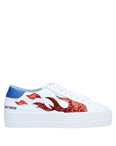 CHIARA FERRAGNI Sneakers White Leather, Textile fibres