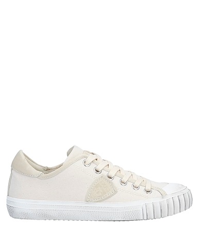 PHILIPPE MODEL Sneakers Beige Soft Leather, Textile fibers