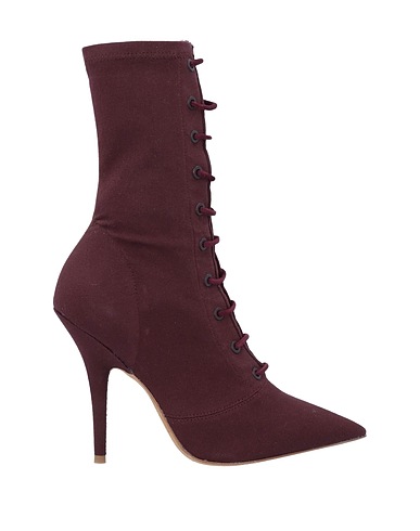 YEEZY Ankle boot Burgundy Textile fibres