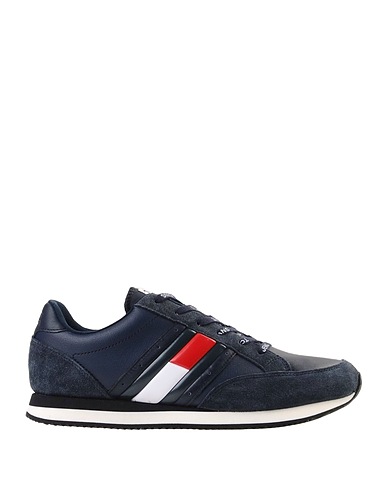 TOMMY HILFIGER Sneakers RWB CASUAL RETRO SNEAKER
 Midnight blue Soft Leather, Textile fibres